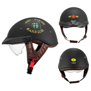 Bán Hot xách tay unisex nửa mặt Crash Head Guard xe máy Mũ bảo hiểm với Dot chứng nhận - Product Image 2