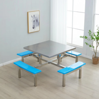 Ensemble de salle à manger en métal Mobilier moderne Chaises de salle à manger Table à manger et ensemble de chaises en acier inoxydable 1 pièce