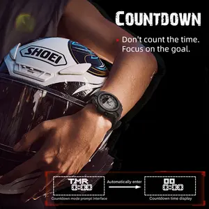 Montres numériques pour hommes NORTH EDGE <span class=keywords><strong>FORTRESS</strong></span>, sportives, étanches 50M, horloge masculine, heure mondiale, compte à rebours, électronique, LED, Montre Pour Homme - Product Image 2