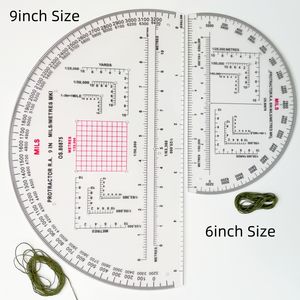 Protractor semi-circulaire en plastique de 9 pouces pour lecture de cartes en extérieur, vente chaude - Product Image 5