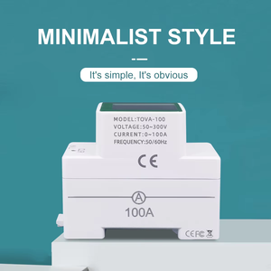 4in1 Din Rail AC Màn hình 110V/220V 100A năng lượng Meter Volt Amp Vôn kế Ampe kế wattmeter đo nhiệt độ <span class=keywords><strong>DC</strong></span> điện - Product Image 3