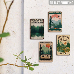 Letrero Metálico Vintage 'Into the Wild to Find My Soul' para Decoración <span class=keywords><strong>de</strong></span> Tiendas <span class=keywords><strong>de</strong></span> Campaña y Campamentos <span class=keywords><strong>de</strong></span> Montaña - Product Image 4