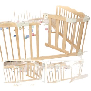 Corralito de madera para bebés, madera maciza, 120x180cm, valla de seguridad para niños pequeños, área de gateo, uso doméstico - Product Image 5