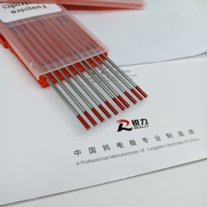 Electrodo de Tungsteno para Soldadura <span class=keywords><strong>TIG</strong></span> de Acero Inoxidable con Punta Roja WT20 2.4x175 (3/32''x7\") - Product Image 2