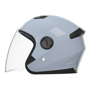 Casco de Motocicleta con Certificación 3C, Estilo Medio Casco, para Bicicleta Eléctrica y Scooter, con Visera, Casco Moderno para Hombres y Mujeres - Product Image 1