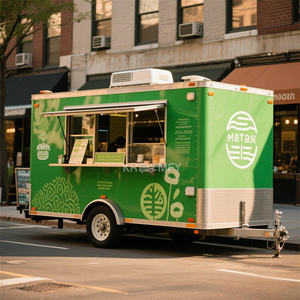 2025 Mobile Cafe Food Vending Cart Factory Hot <b>Sales</b> Travel Aluminum <b>Van</b> Trailer - Product Image 3