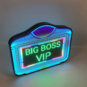 Moderner <span class=keywords><strong>LED</strong></span> Acryl-Flaschenpräsenter Werbedisplay für Geburtstagsfeiern mit Individuellem Logo, Leuchttafel für Nachtclubs - Product Image 5