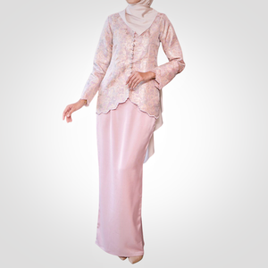 Robe Fesyen Baju Kurung à 2 pièces pour femmes musulmanes malaisiennes, personnalisée par SIPO, modeste, broderie florale, manches longues, soutien-gorge intégré - Product Image 1