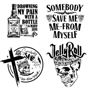 Custom <span class=keywords><strong>Country</strong></span> Music DTF Print Western <span class=keywords><strong>Country</strong></span> DTF Heat Transfer Sticker American Rock Singer Jelly Roll DTF T Shirt Transfer - Product Image 1