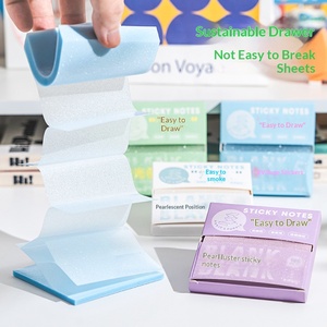 Blocs-notes adhésifs nacrés transparents réutilisables personnalisés en boîte pour récompenses scolaires et usage bureautique - Product Image 3