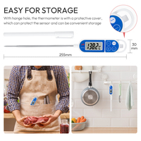 Thermomètre numérique pour aliments, viande à lecture instantanée, cuisine, étanche, écologique, thermomètre en plastique avec logo personnalisé