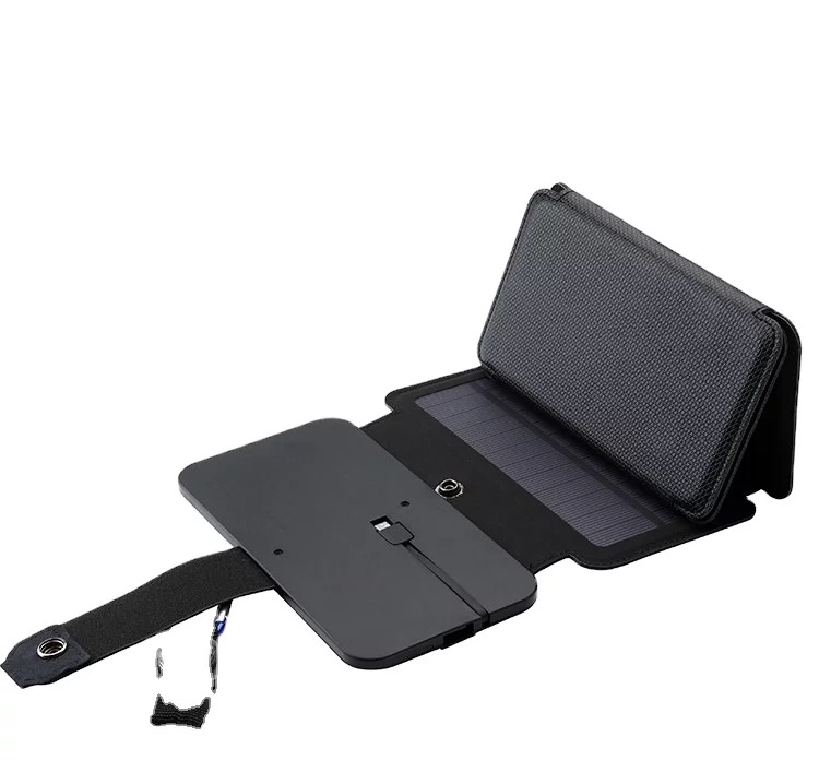 2021 New Product Outdoor Portable 5 Fold Solar Panel 3.7V 10W Fast Speed Solar Charger With Micro Cable For Smart Phone