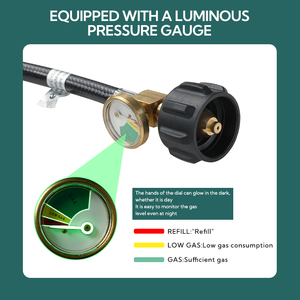 <span class=keywords><strong>Adaptateur</strong></span> de réchaud de camping Campingmoon <span class=keywords><strong>Propane</strong></span> à <span class=keywords><strong>Butane</strong></span> avec valve de tuyau d'extension en caoutchouc Convertir - Product Image 3