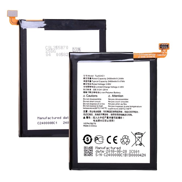 Original 2460mAh TLP024C7 Digital Battery Compatible with for Alcatel 1X OT-5059 OT 5059D 5059A 5059Y 5059X 5059J Mobile Phones
