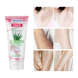 Crema de depilación permanente sin dolor OEM para detener el crecimiento del cabello depilatoria suave cuerpo piernas crema depilatoria de Aloe Vera Natural - Product Image 1