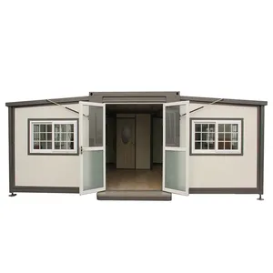 Easy assemble cheap reasonably designed foldable Insulation expandable home prefab shipping folded sale houses