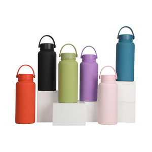 Stainless Steel Insulated Water Bottle 304 Large Capacity Portable Outdoor Sports Bottle Screw Cap With Handle - Product Image 1