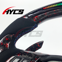 Volant en fibre de carbone forgé avec LED Rpm pour BMW E60 E61 E62 E63 E64 E88 E90 E92 E91 E93 X3 M3 330i 330d 335i 318i M3