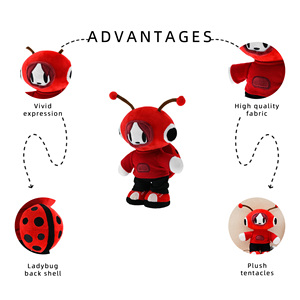 Peluche a Forma di Coccinella dal Design Vivace, Leggero e Facile da Pulire, Vendita all'Ingrosso per il Peluche a Forma di Coccinella - Product Image 2
