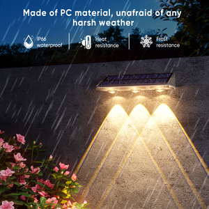 Set di 4 Luci Solari LED da Parete di Qualità, RGBW Impermeabili IP66, Luci da Giardino con Batteria da 2000mAh, Accensione/Spegnimento Automatico, Lampada Solare da Esterno per Recinzioni - Product Image 3
