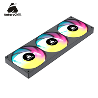Ventilateur AntarcChill en gros 360 mm à haut débit d'air, 3x120 mm PWM, haute vitesse, faible bruit, refroidissement silencieux pour châssis d'ordinateur