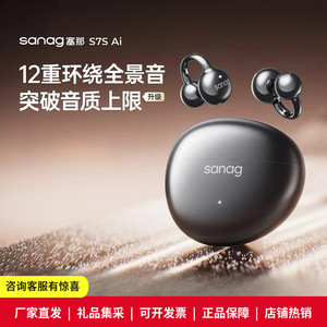 Sanag Clip On <b>Wireless</b> Earbuds Bluetooth 6.0 IPX4 Sports Earphones With Bone Conduction Technology - Product Image 2