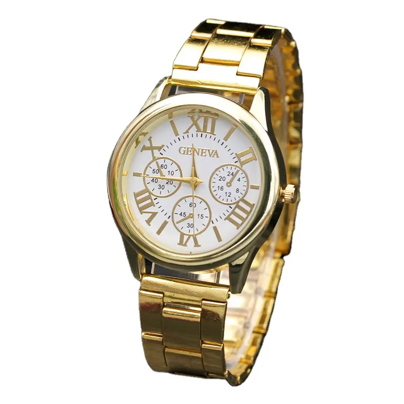 Fashion Brand Women Stainless Steel Casual relogio feminino genevaGold And Silver Quartz Watch price low