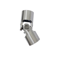 Joint cardan universel simple usiné CNC de haute précision, roulements à rouleaux à quatre aiguilles en acier inoxydable, alésage 25 mm, longueur 132 mm, 35