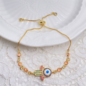 Pulsera <span class=keywords><strong>de</strong></span> Lujo Turca con Ojo Turco Azul, Amuleto <span class=keywords><strong>de</strong></span> Protección <span class=keywords><strong>de</strong></span> la Suerte, Cadena <span class=keywords><strong>de</strong></span> Eslabones <span class=keywords><strong>de</strong></span> Cristal CZ, Hecha a Mano, Regalo <span class=keywords><strong>de</strong></span> Aniversario <span class=keywords><strong>para</strong></span> Ella - Product Image 4