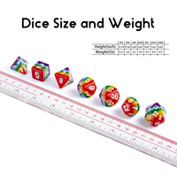 Vente en gros d'usine : Dés en résine arc-en-ciel pour jeux de rôle D&D, pour le jeu de table Dungeons and Dragons