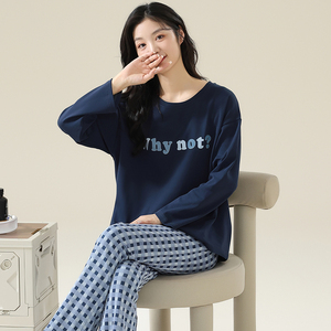 Set di pigiami in puro cotone per la casa stampa digitale pigiama mujer da donna tute da <span class=keywords><strong>notte</strong></span> lunghe taglie forti pij camicia da <span class=keywords><strong>notte</strong></span> originale da donna - Product Image 6