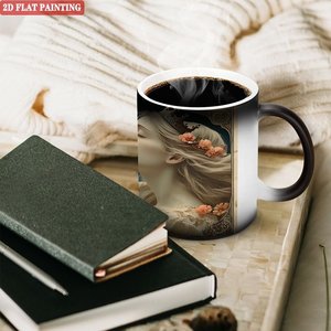 Matte Frosted 11oz <b>Ceramic</b> <b>Mug</b> Heat Activated Magic Cup For Home Bedroom Use - Product Image 3