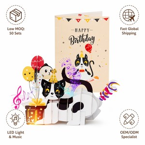 Birthday Pop Up <b>Card</b> 3D Handmade Kirigami Paper Greeting <b>Card</b> Custom Design <b>Gift</b> <b>Card</b> - Product Image 5
