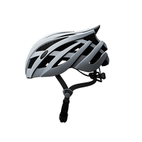 Casque de vélo gris clair moulé intégralement, compatible OEM/ODM, pour la ville, la route et le VTT, réglable