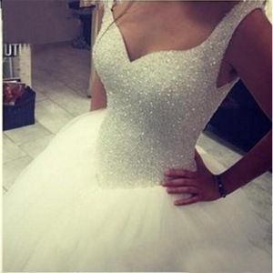 Wedding Dress Strapless Ball Gown Off <b>White</b> <b>Tulle</b> Floor Length 2025 Summer Style - Product Image 3