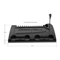 Support de refroidissement multifonctionnel compatible Southwind pour Slim, station de charge double pour manettes, support de rangement pour casque, en ABS
