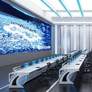 Hiện đại hình Modular bàn cho trung tâm dữ liệu giám sát đồ nội thất phòng điều khiển thân thiện với môi kim loại/Gỗ Xây Dựng - Product Image 2