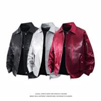 Veste d'hiver décontractée pour homme avec logo personnalisé, poignets larges et amples, fermeture éclair - une veste élégante pour les jeunes