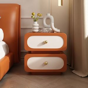 Mesita de Noche Blanca de Madera con Cajones de Almacenamiento, Mesitas de Noche para Dormitorio, Mesa Auxiliar con Cajones, Almacenamiento de Madera para Cama - Product Image 6