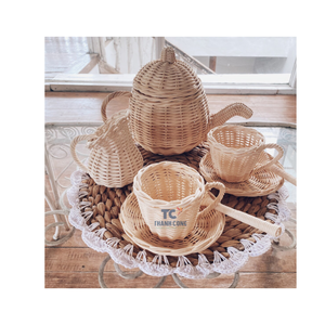 Best Item Rattan <b>Tea</b> Pot <b>Set</b> Educational High-quality Sustainable Eco-Friendly Toy <b>for</b> <b>Kids</b> & Toddlers Pretend Play - Product Image 6