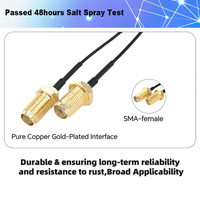 Câble coaxial RF personnalisé SD RF1.13 pour SMA femelle MHF4 UFL U.FL étanche à faible perte 50W 3.5dbi Gain Extension de communication