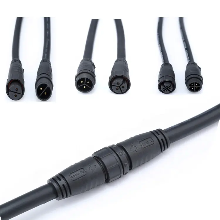 IP68 Waterproof Female M20 2pin 3pin 4pin 5pin 6pin 7pin Cable Connector For LED Light Strip