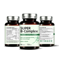 Vitamines du complexe B avec vitamine C et acide folique, vitamines pour la santé immunitaire, le soutien énergétique, l'humeur et les performances cognitives
