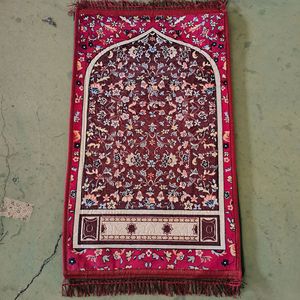 Prayer <b>Mat</b> Embossed Grid Pattern Square 70x110cm Anti <b>Slip</b> Machine Washable for Living Room Mixed Colors - Product Image 2