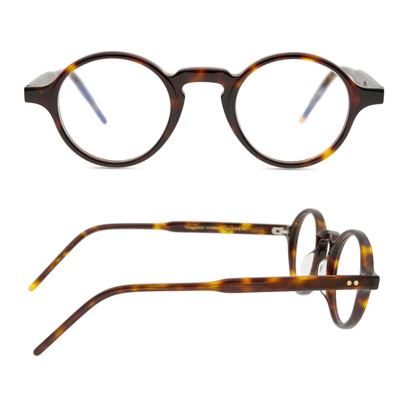 Spring new trend male individual character female small round frame optical design glasses