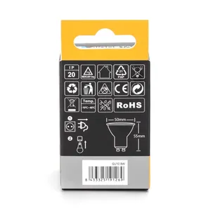 Lampe LED GU10 8W 3000K, lumière chaude, faible consommation, longue durée de vie ; idéale pour l'éclairage d'ambiance et décoratif. - Product Image 1