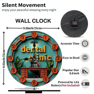 Round Wooden Wall <b>Clock</b> 25x25Cm Natural Log Color Quiet Movement Home Bedroom Living Room Hanging <b>Clock</b> - Product Image 2