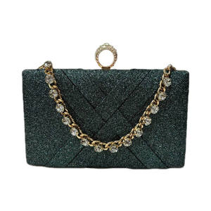 2026 Luxury Fashion Woven Diamond Chain Handle Evening Bag Women's Party <b>Wedding</b> <b>Clutch</b> Handbag Elegant Dress Cross Body Bag - Product Image 4