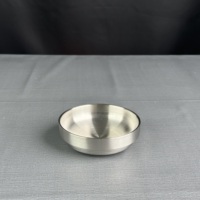 Plaque à vaisselle en acier inoxydable à double couche de qualité supérieure de 13.5cm Plaque de cuisine à domicile antirouille durable de style coréen écologique