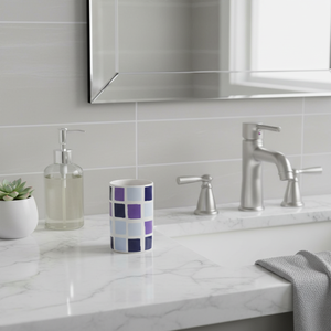 Vase en mosaïque bleue - Product Image 3